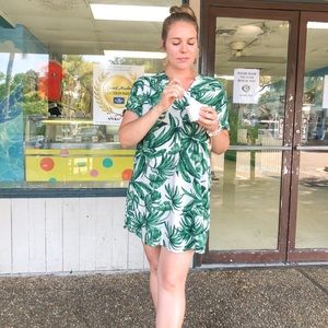 Tropical print dress